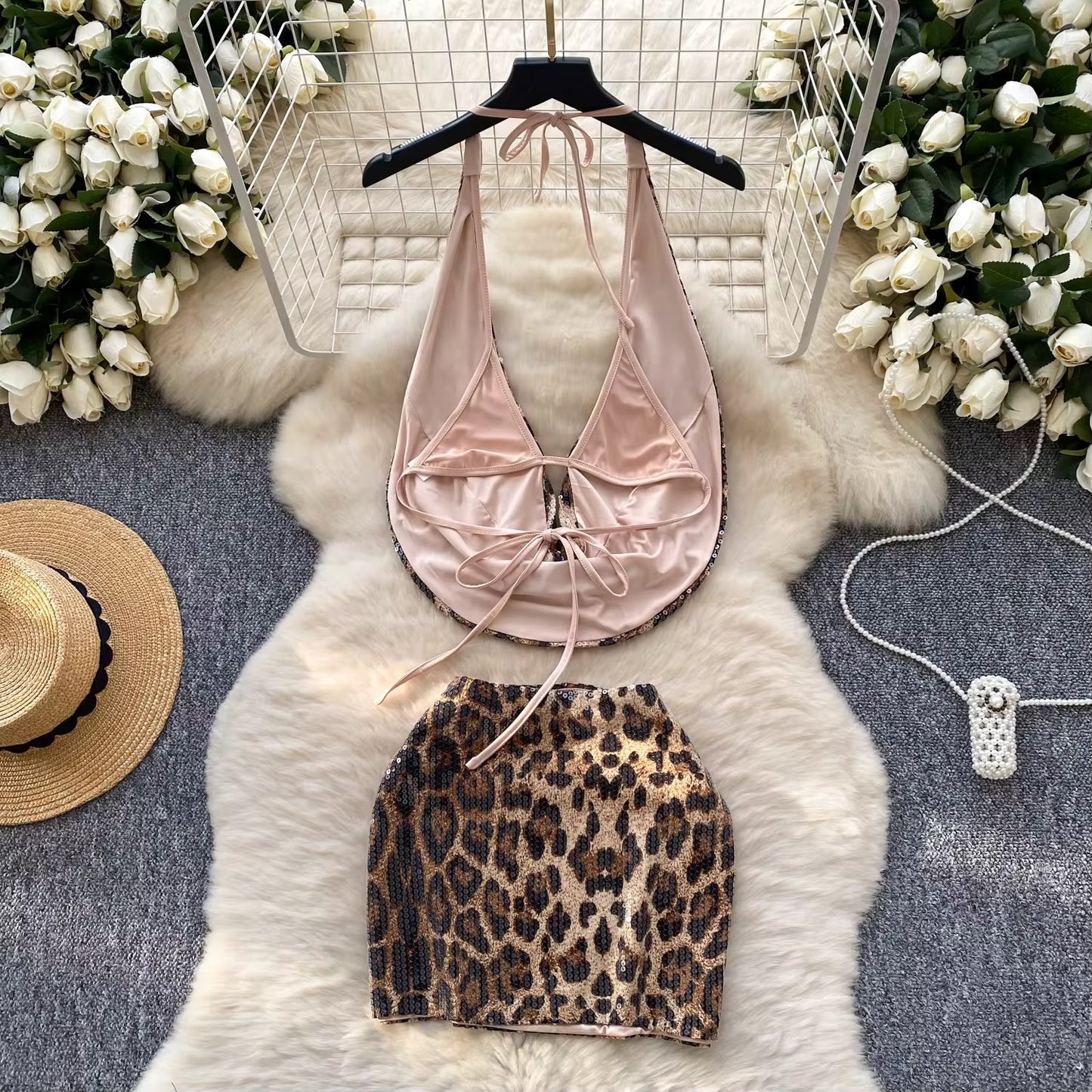 Cheetah Skirt Set
