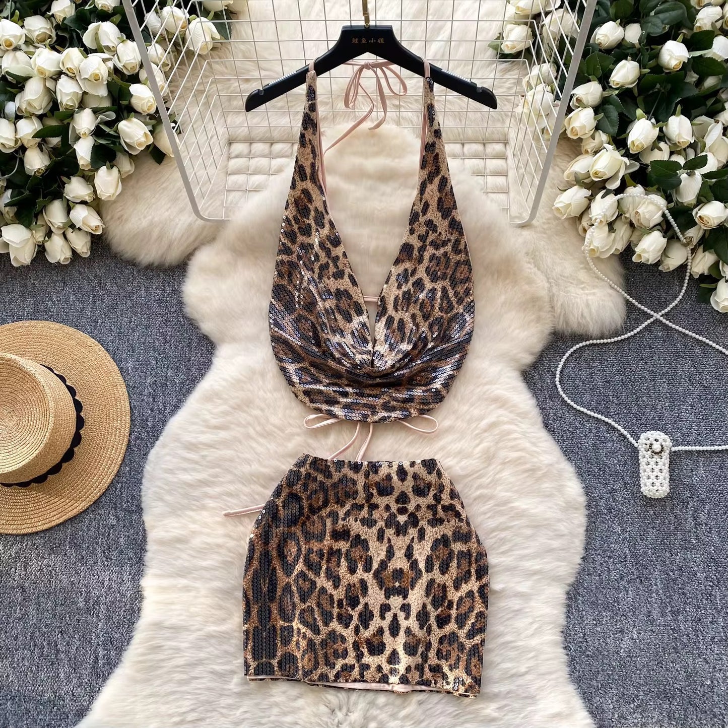 Cheetah Skirt Set
