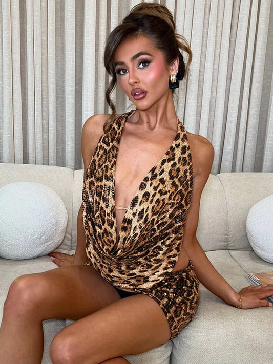 Cheetah Skirt Set