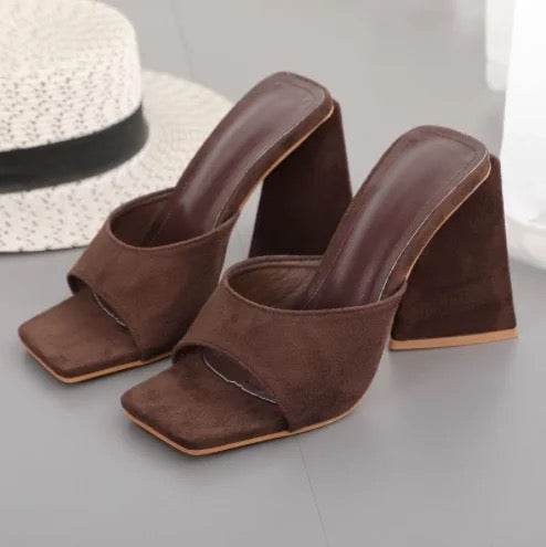 Suede Mule Heels